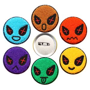Chenille Towel Tin Badges 01
