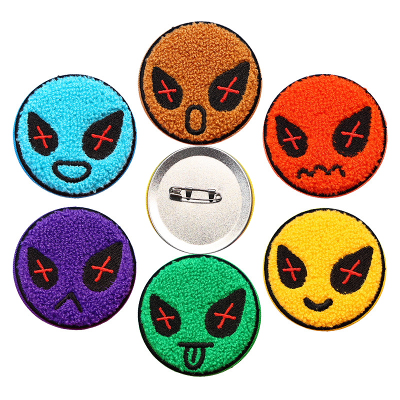 Chenille Towel Tin Badges 01
